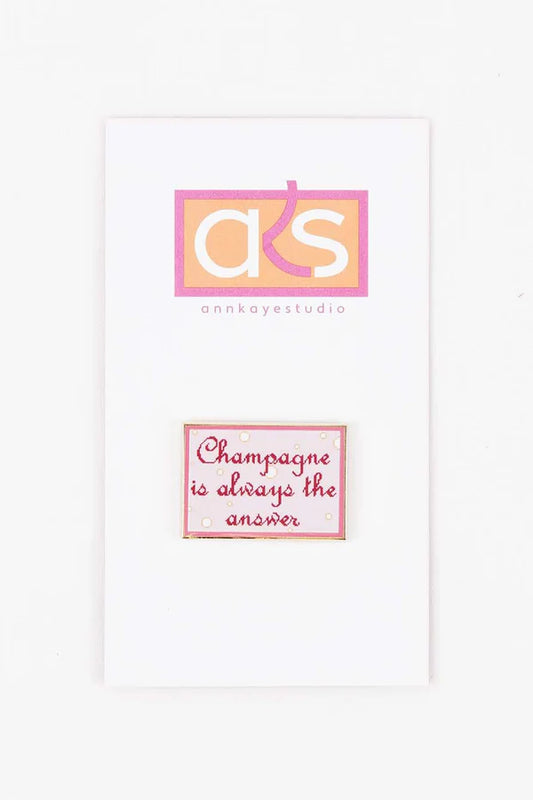 Champagne is Always the Answer Pink Needle Minder