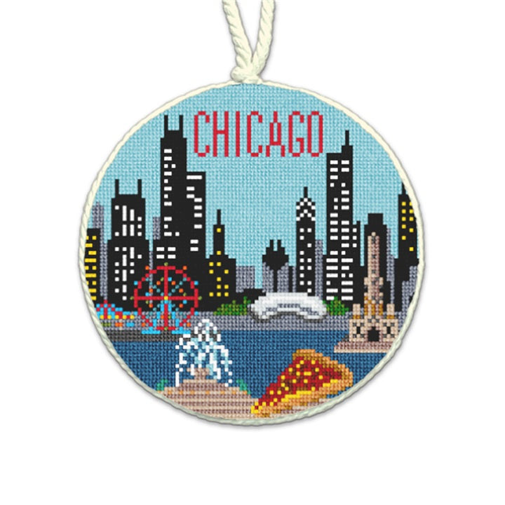 Chicago Round Needlepaint 58498