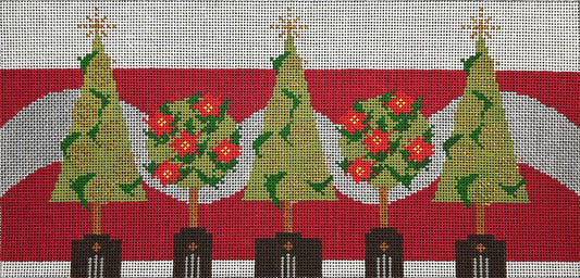 Red Topiary Flying Stitches