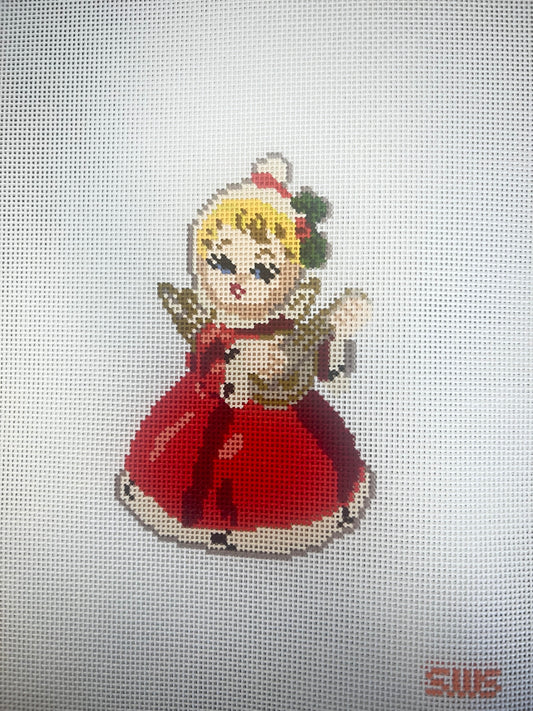 Christmas Mandolin Angel Stitching with Stacey