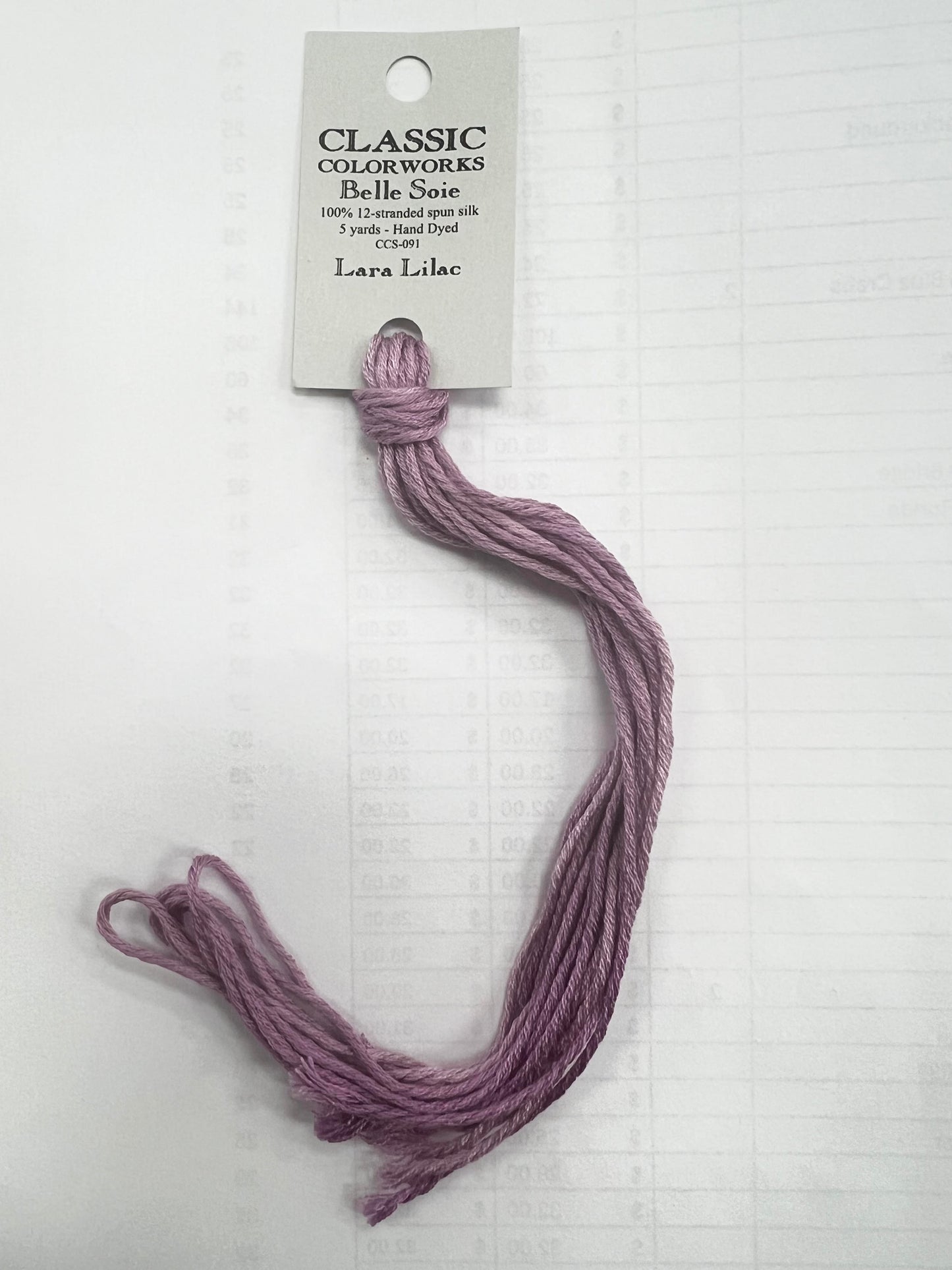 Lara Lilac Classic Colorworks Belle Soie