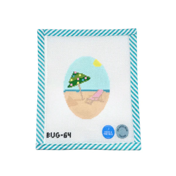Coastal Christmas Beach Atlantic Blue Canvas