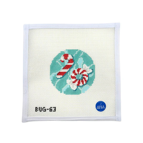 Coastal Christmas Pool Atlantic Blue Canvas