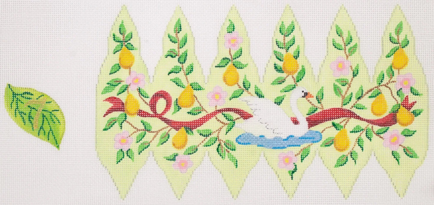 Day 7 Swans a Swimming Christmas Pear Ornament