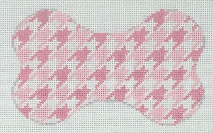 Dog Bone, Houndstooth - Pink