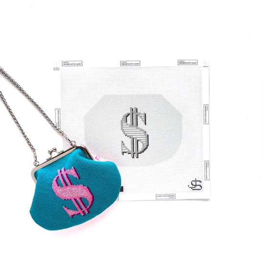 Dollar Sign Kiss Lock Bag Jeni Sandberg