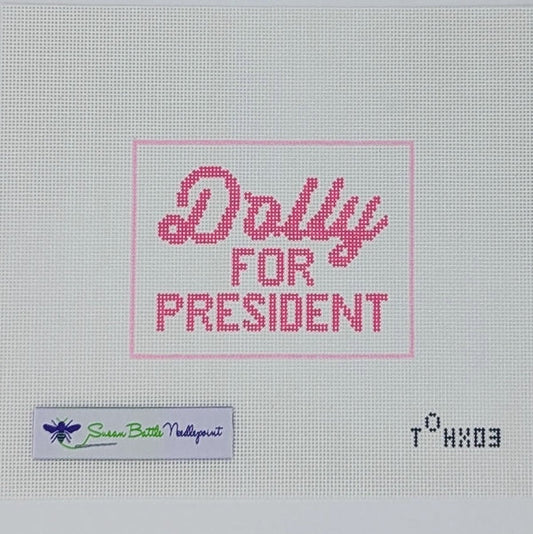 Dolly for President Pink/White Susan Battle