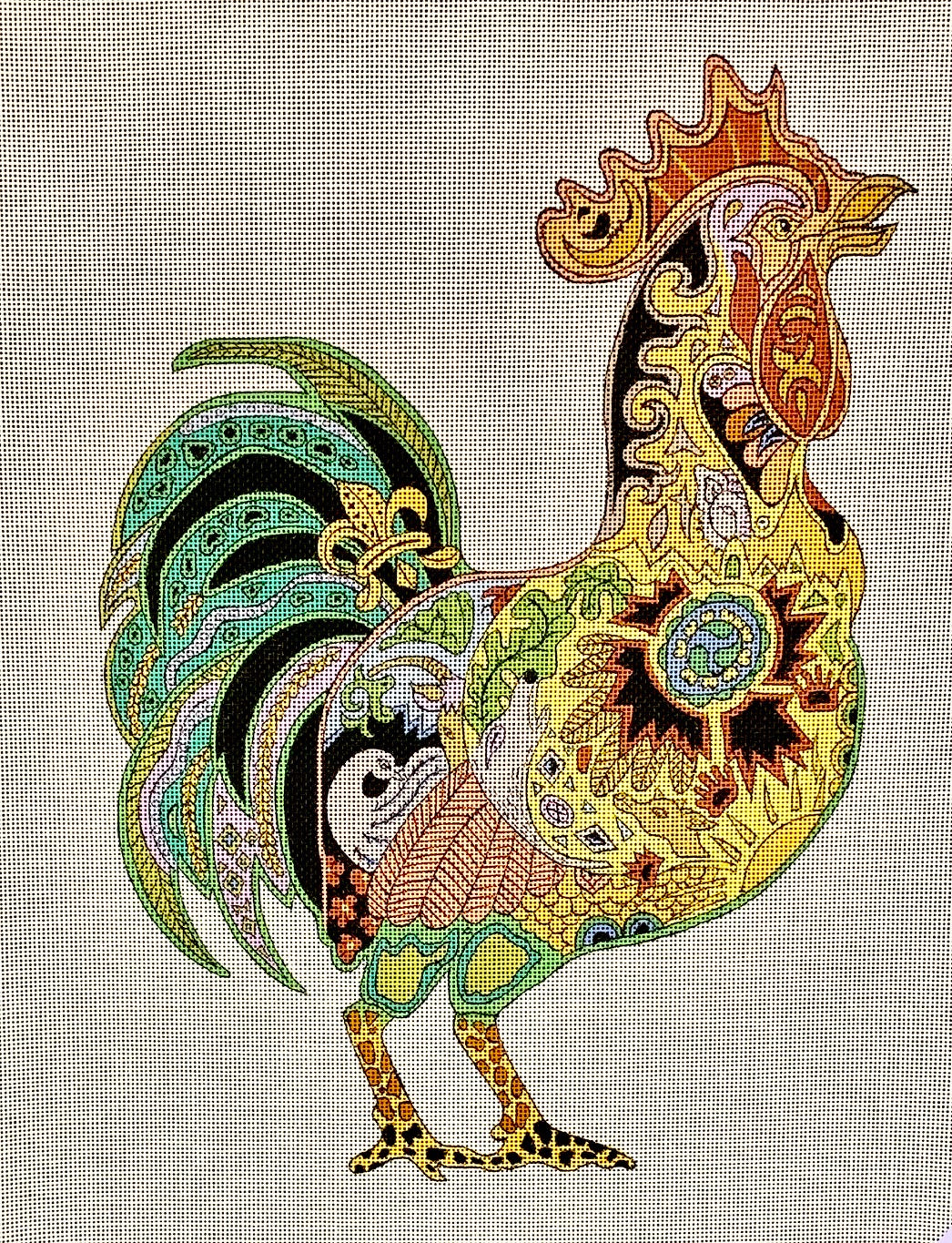 Rooster Earth Art