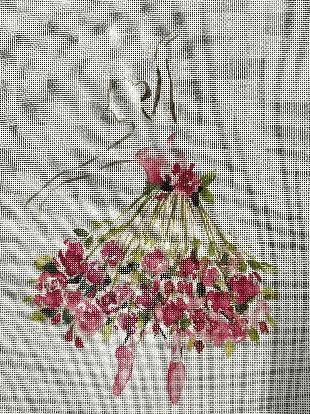 Ballerina with Flowers Pink Ellen Crimi-Trent