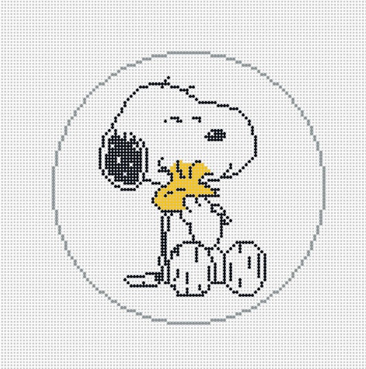 Snoopy Hugging Woodstock Canvas