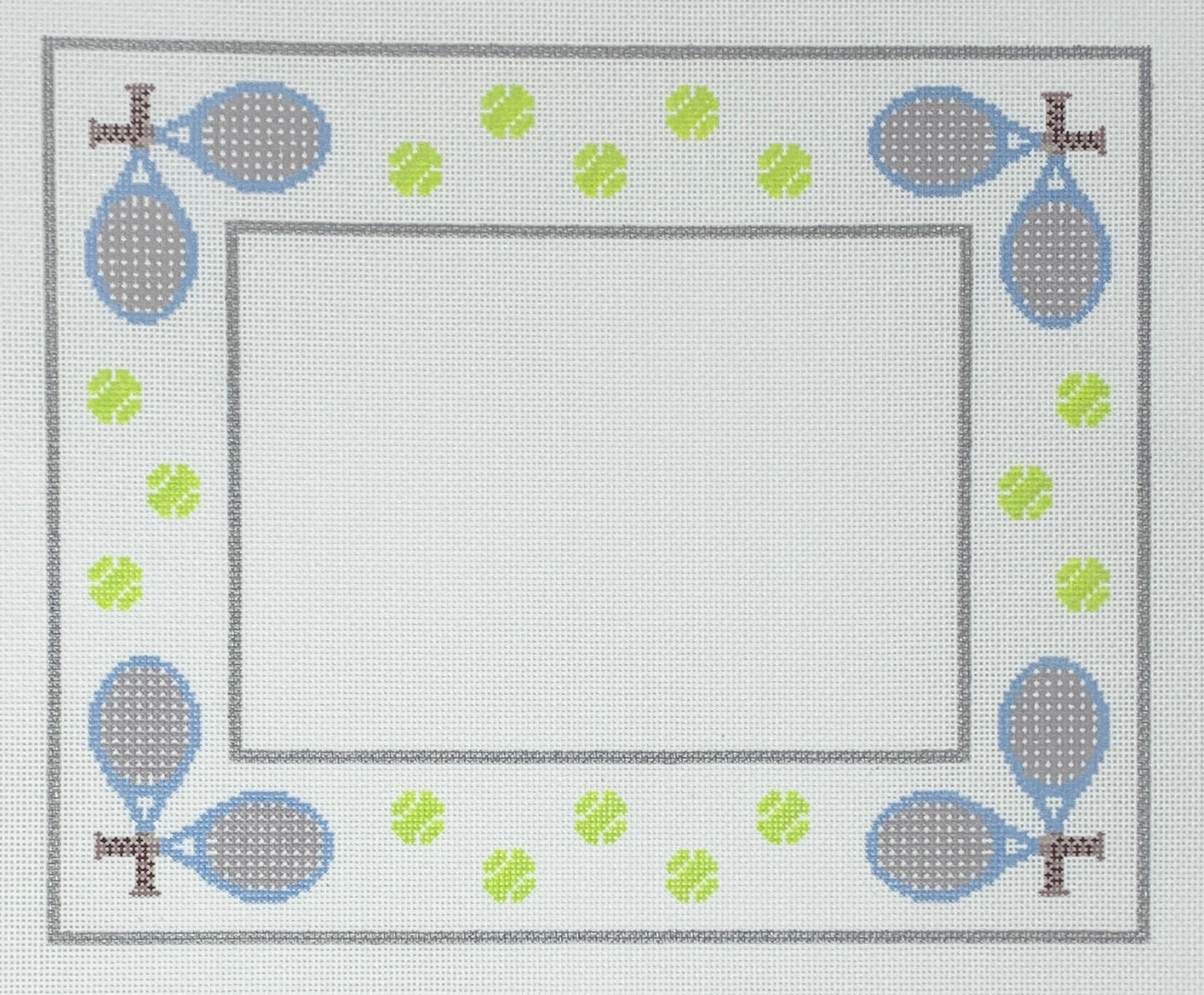 Tennis Frame - Silver (for 5x7 photo either direction)