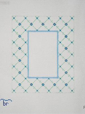 Frame Periwinkle and Teal Blue Ridge Stitchery