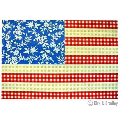 Floral Flag Stars and Stripes