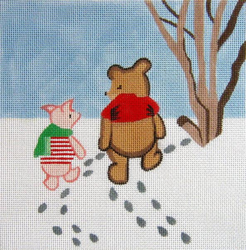 Friends Pooh and Piglet by Silver Needle
