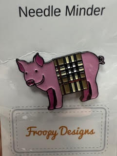 Pig with Plaid Blanket Needle Minder Froopy Designs
