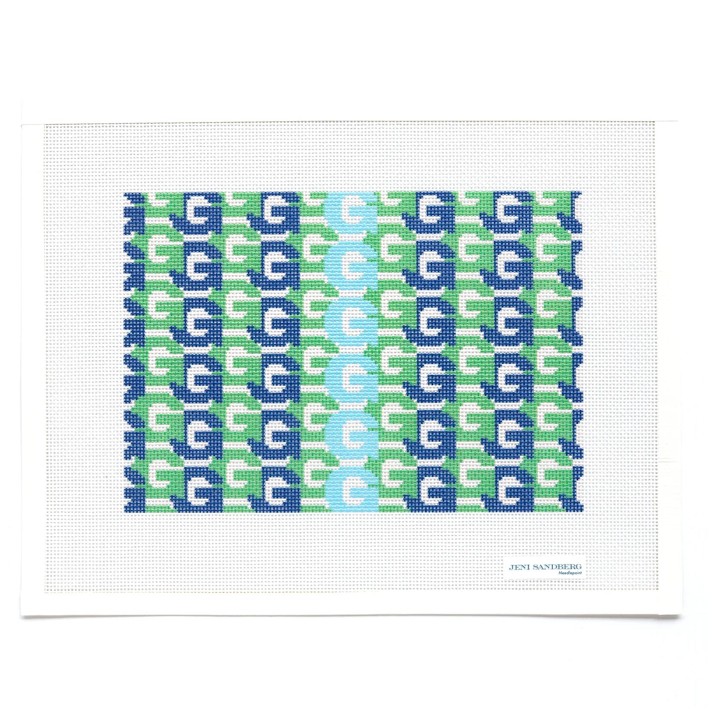 G Letter Clutch Blue and Green Jeni Sandberg JS-G1A