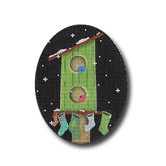 Birdhouse with Stockings Ginny Diezel