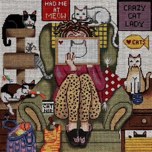 Crazy Cat Lady Girl Stitching