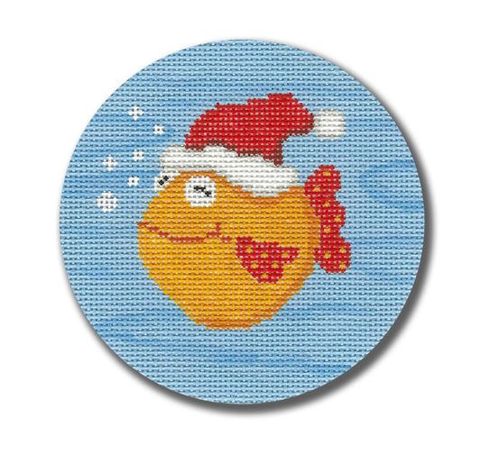 Orange Fish with Santa Hat