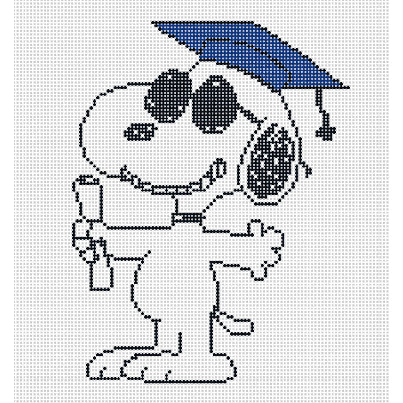 Snoopy Graduation Pose Canvas