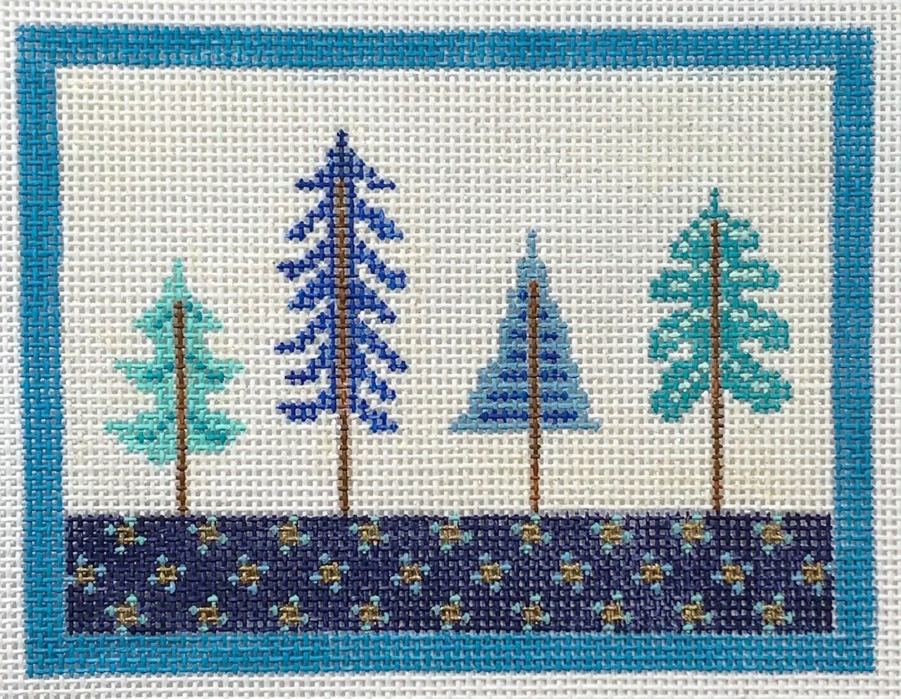 4 Blue Trees