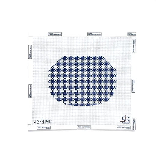 Gingham Blue Kiss Lock Bag Jeni Sandberg