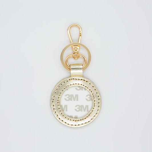 Gold Metallic Leather FOB Round Tilli Tomas