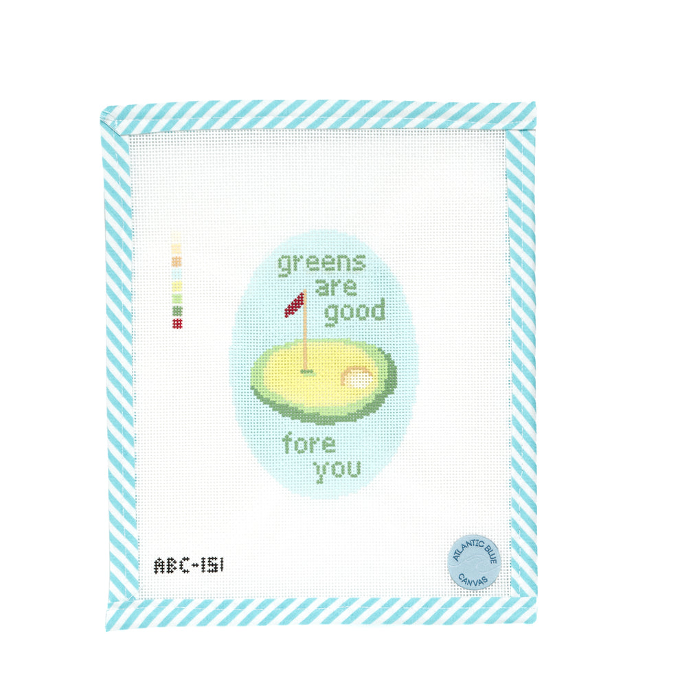 Greens are Good for You Atlantic Blue Canvas