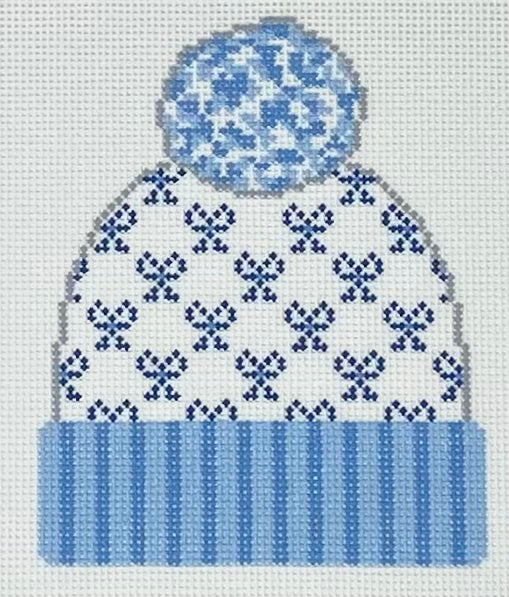 Beanie - Bows, Blue