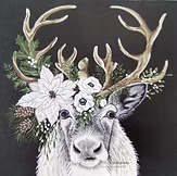 Snow the Reindeer Hollihocks