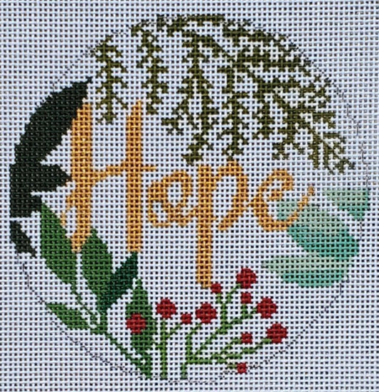 Hope Ornament White and Gold Laura Love