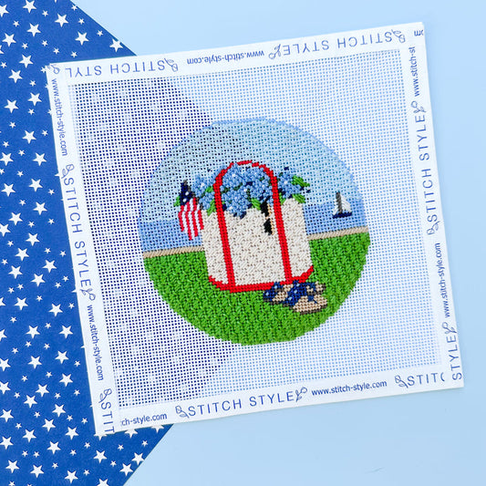 Patriotic Tote Bag Ornament Stitch Style