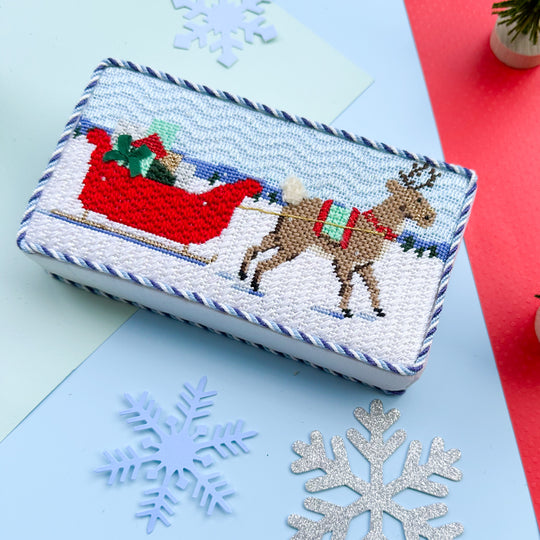 Reindeer and Sleigh Stitch Guide Included