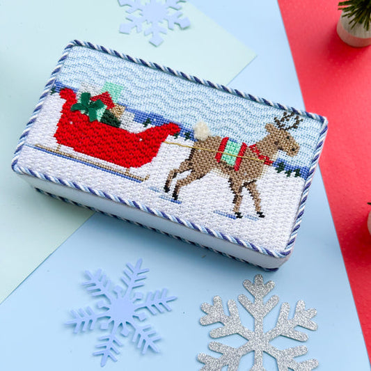 Reindeer and Sleigh Stitch Guide Included