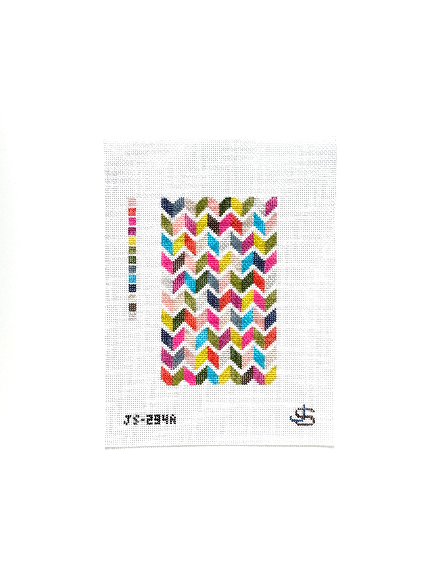 Chevron Stripe Glasses Case / Wallet Needlepoint Canvas