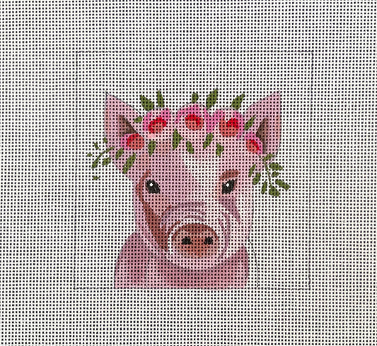 Pig with Flowers Coaster Colors of Praise