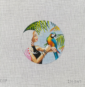 Tropical with Parrot and Lady Colors of Praise