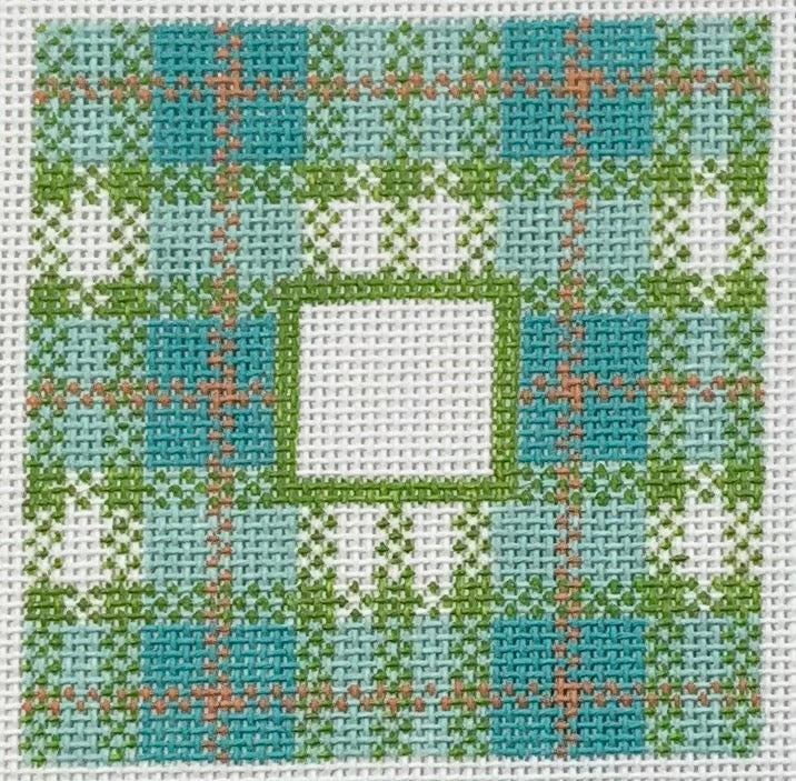 Turquoise Plaid, 3x3  (Reg. $30)