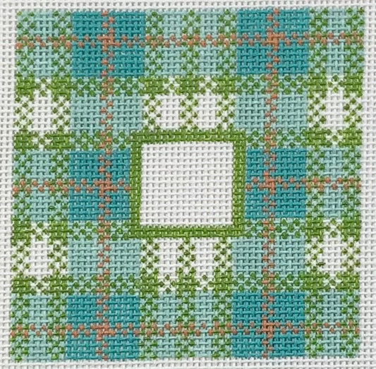Turquoise Plaid, 3x3  (Reg. $30)
