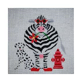Black & White & Red All Over Cow JP Needlepoint