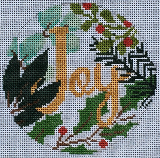 Joy Ornament White and Gold Laura Love
