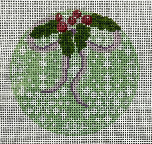 Snowflake with Purple Bow Ornament Kay Irby