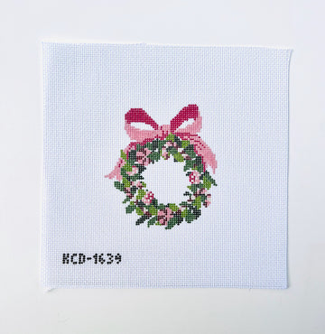 Pink Wreath with Candy Canes KC Designers