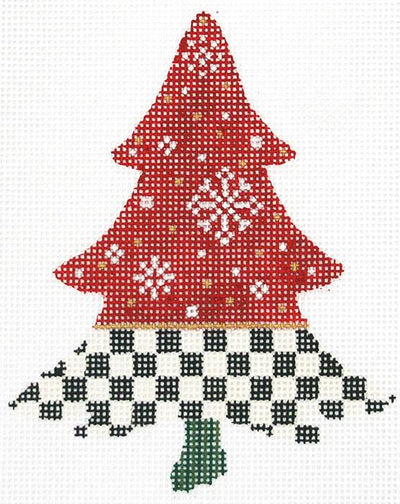 Snowflakes & Checks Tree Kelly Clark KCNT19-18