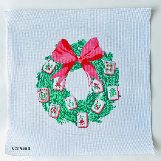 Merry Mahjong Wreath KC Designers