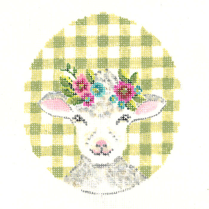 Curly Lamb with Flower Crown Kelly Clark KCKEA74