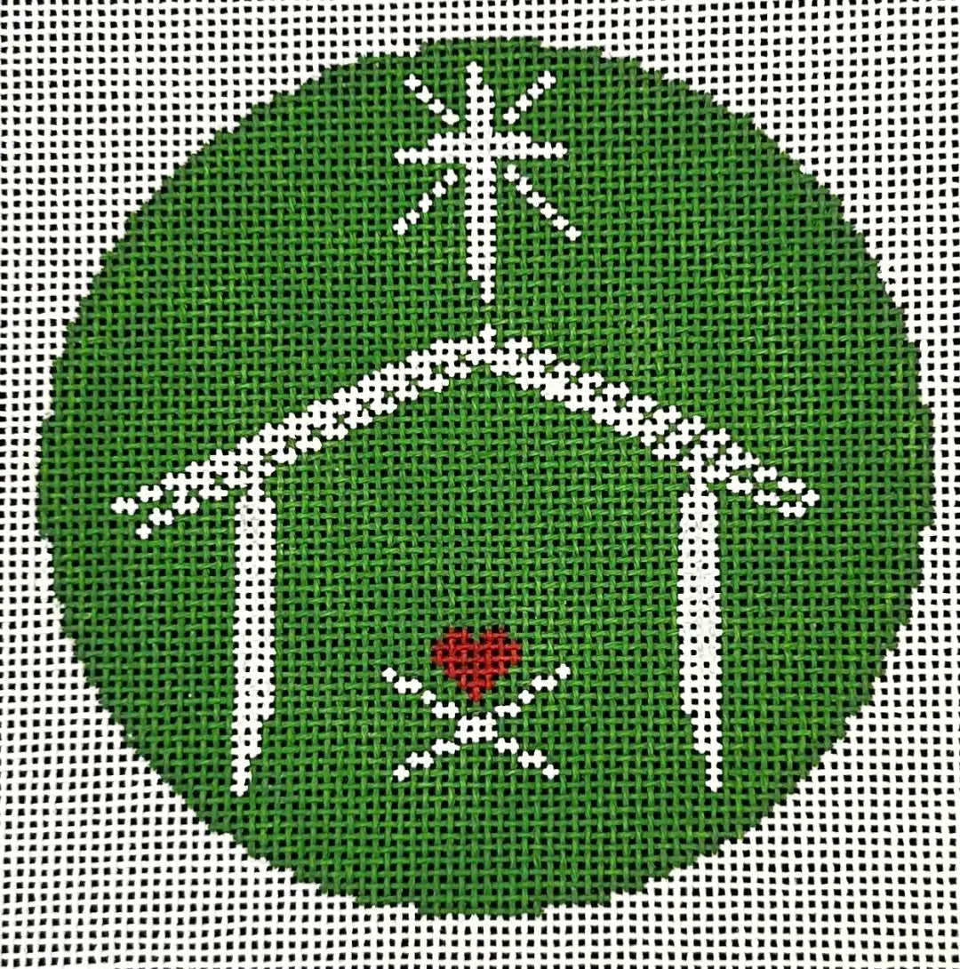 Manger Green Ornament Kay Irby