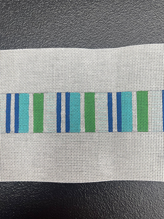 Preppy Stripes Turquoise Green Belt Kristine Kingston