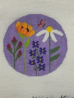 Purple Flower Round Kristine Kingston