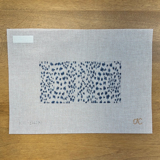 French Dots Navy Clutch Insert by Kate Woodward